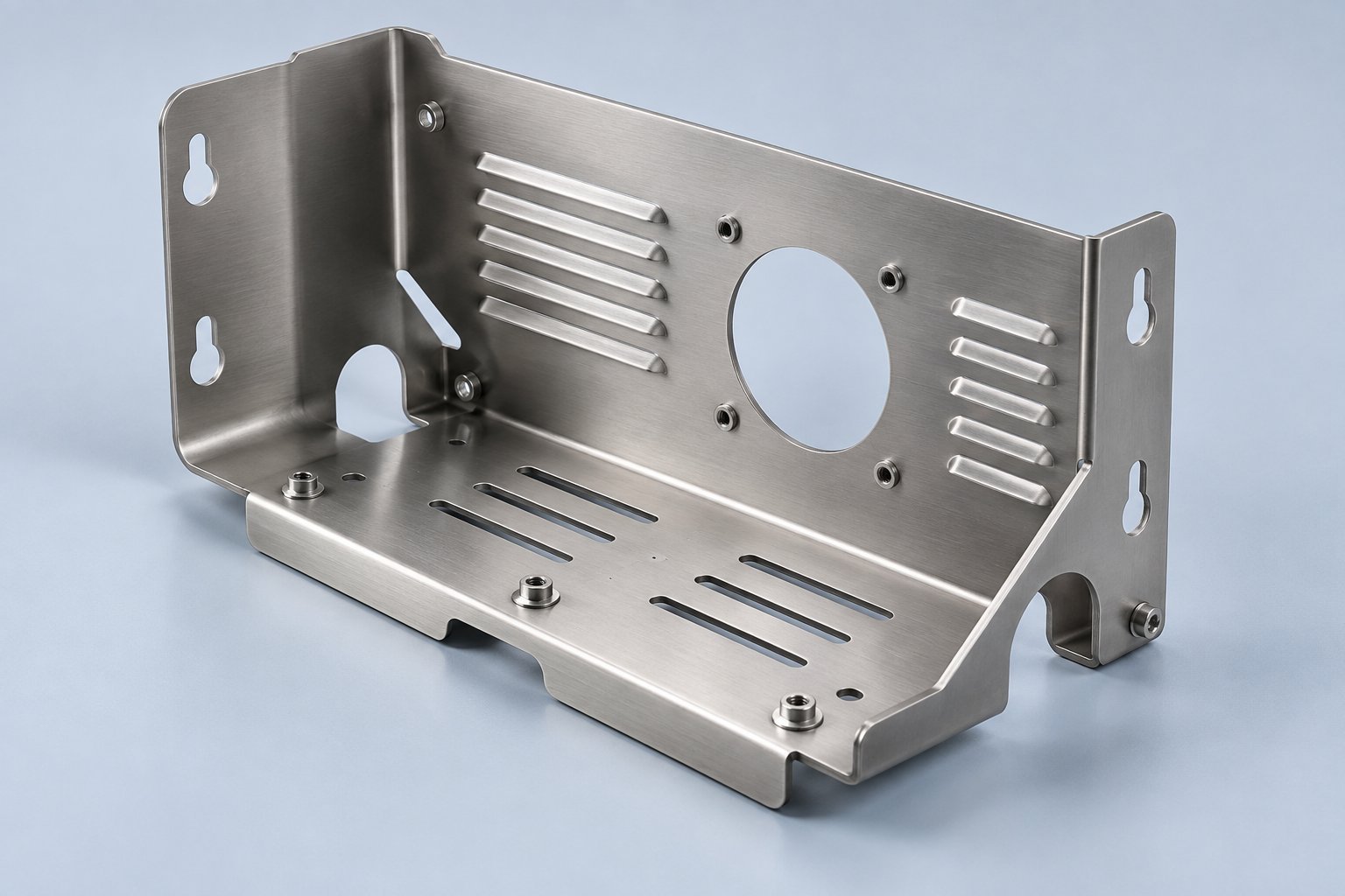 Sheet Metal Control Bracket — illustrative geometry