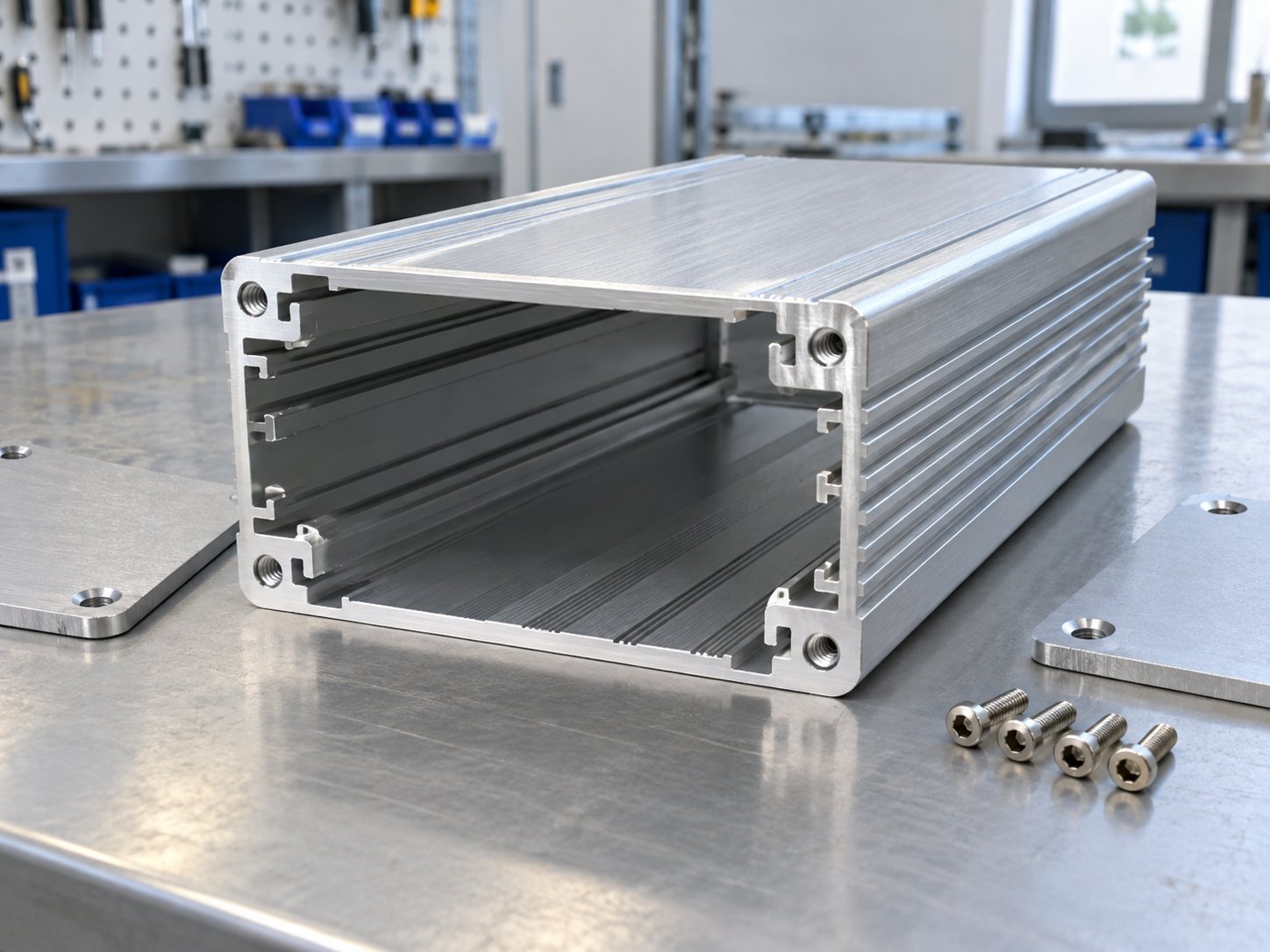 Revue de conception de la section transversale des profilés en aluminium pour les bossages et les canaux de vis