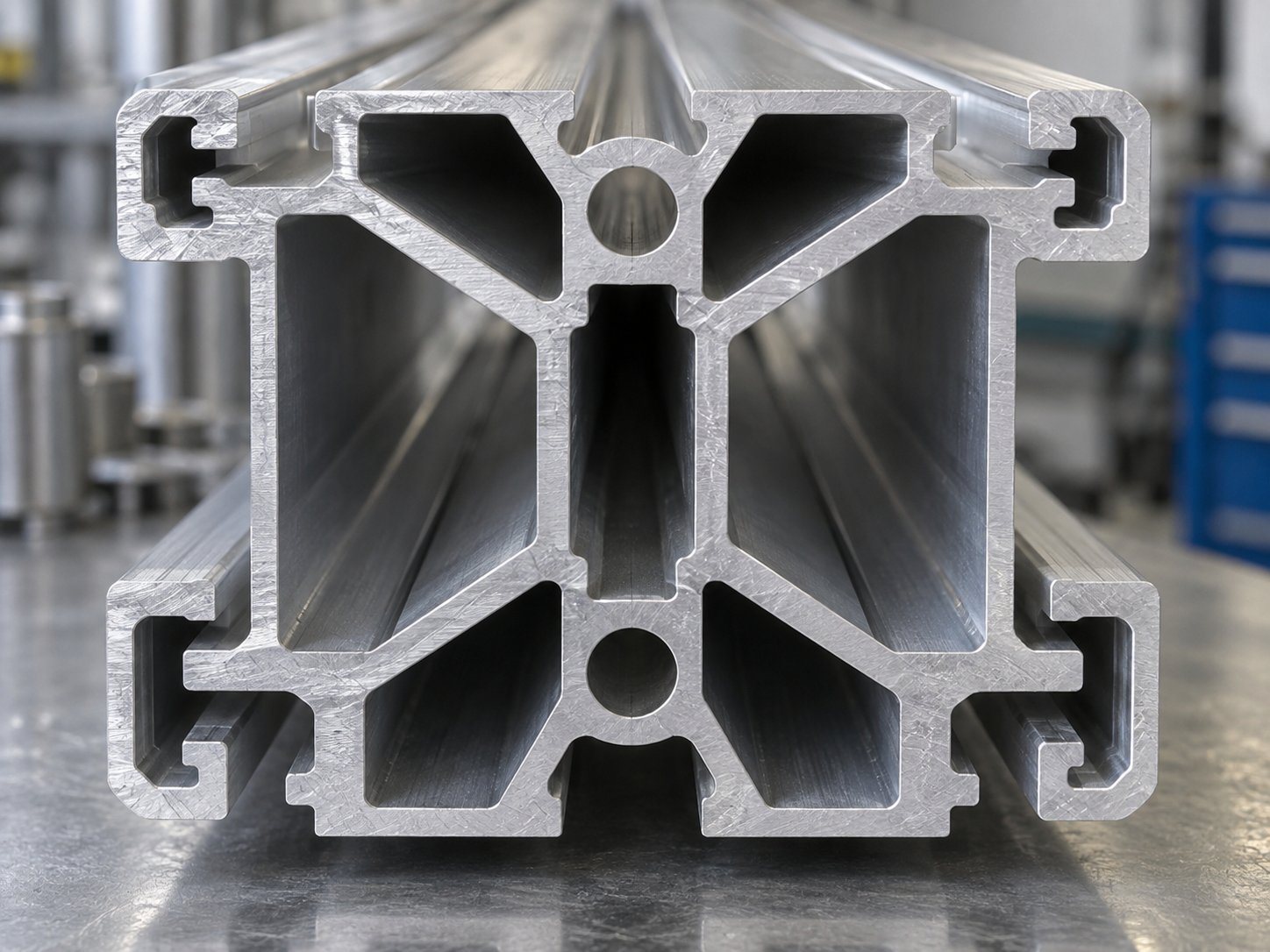 Examen de la conception de la section transversale d'un profilé en aluminium extrudé pour la symétrie du profil