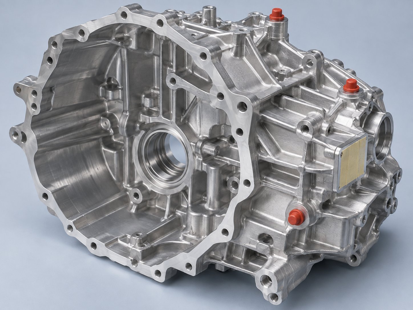 Aluminiumgehäuse mit maskierter Kontaktfläche und geschützten Gewindelöchern