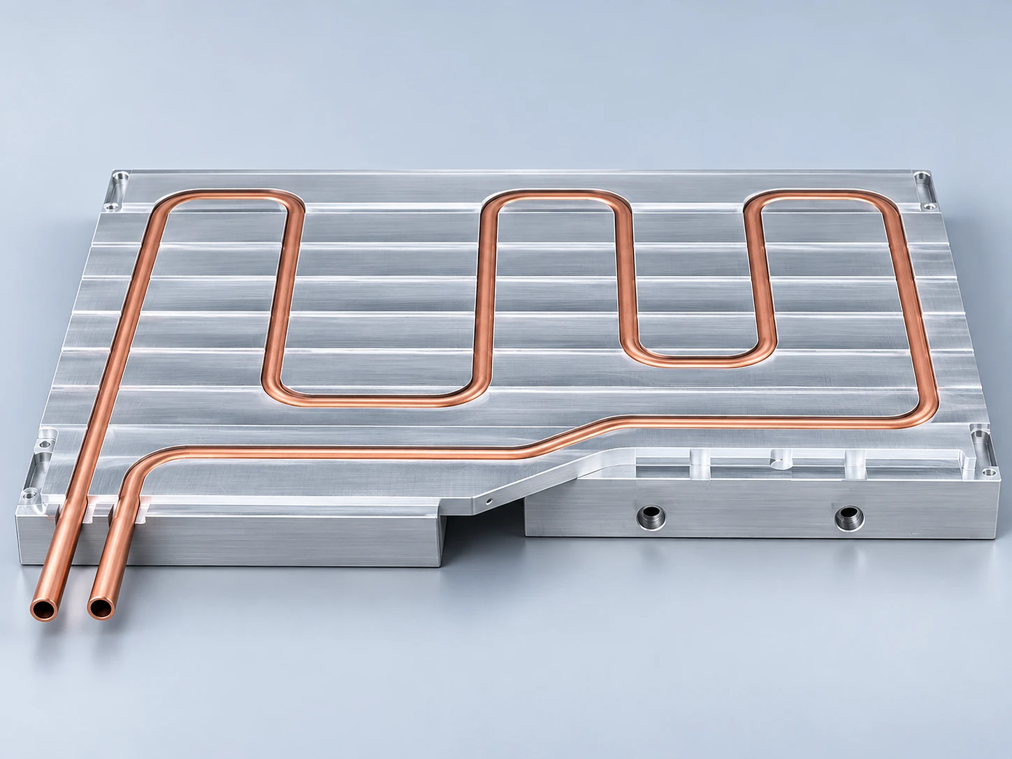 Copper tube cold plate illustration