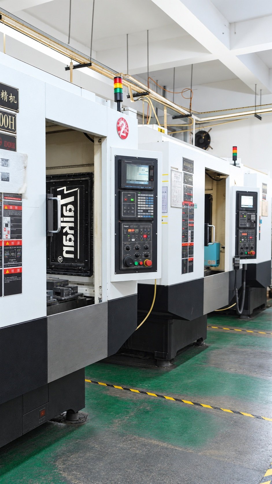 Fotografia aziendale: macchine CNC reali nell'officina cinese