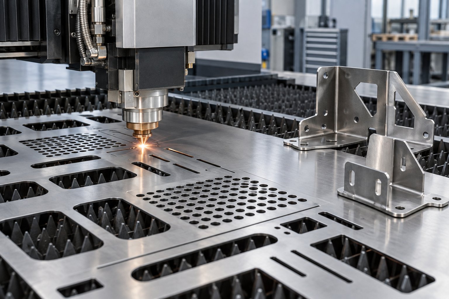Fiber laser cutting complex stainless steel profiles