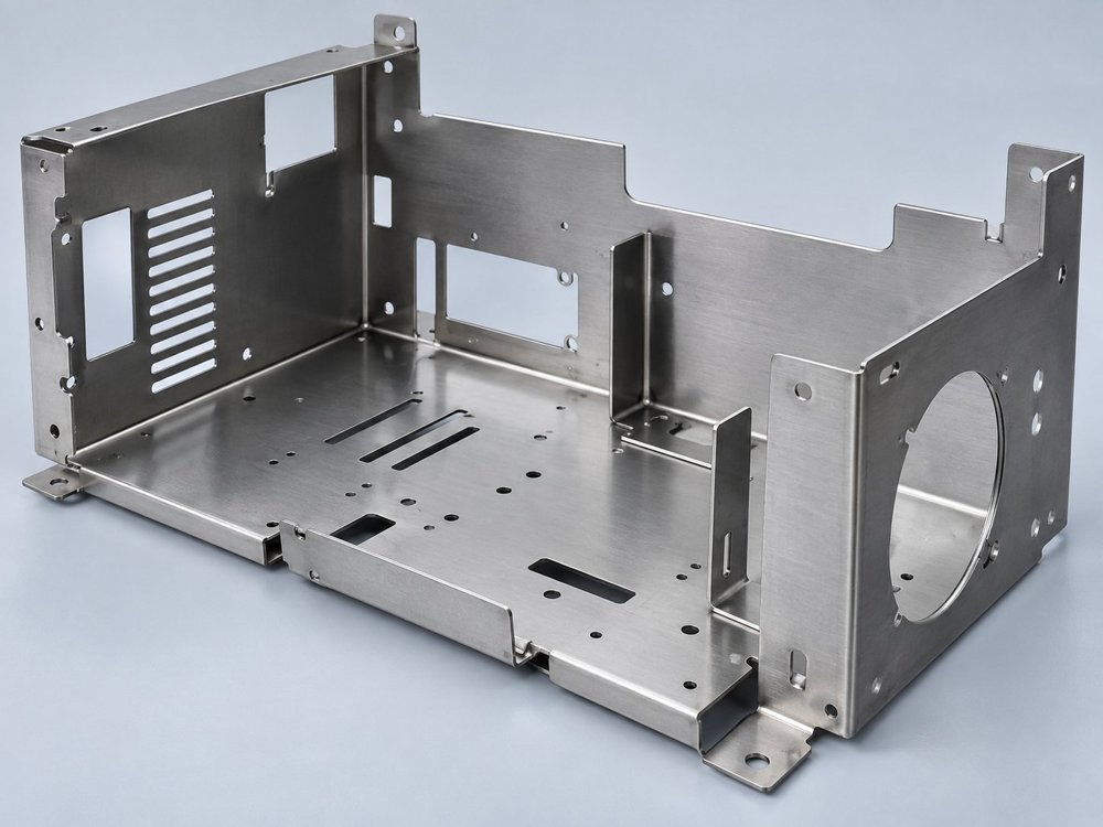 Complex laser cut and formed sheet metal assembly