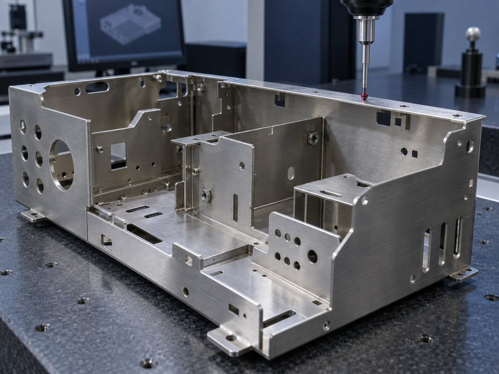 Laser cut sheet metal dimensional inspection concept