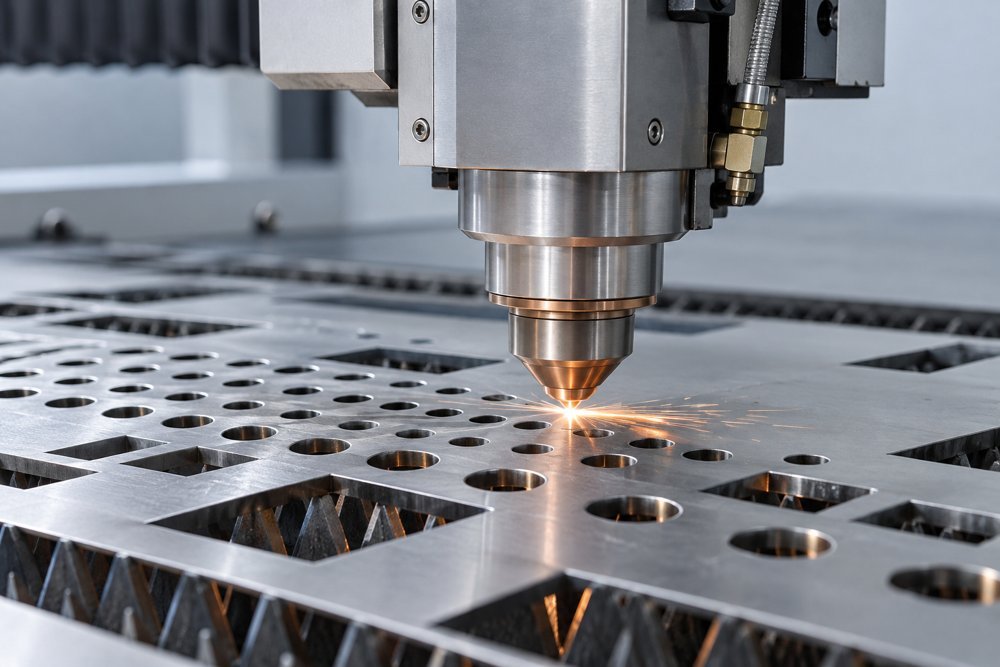 Fiber Laser Cutting manufacturing concept