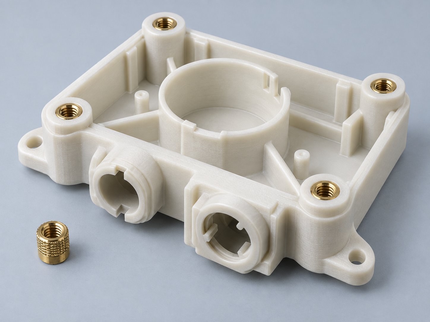 Ontwerpbeoordeling van draadinzetstukken voor een complex 3D-geprint onderdeel