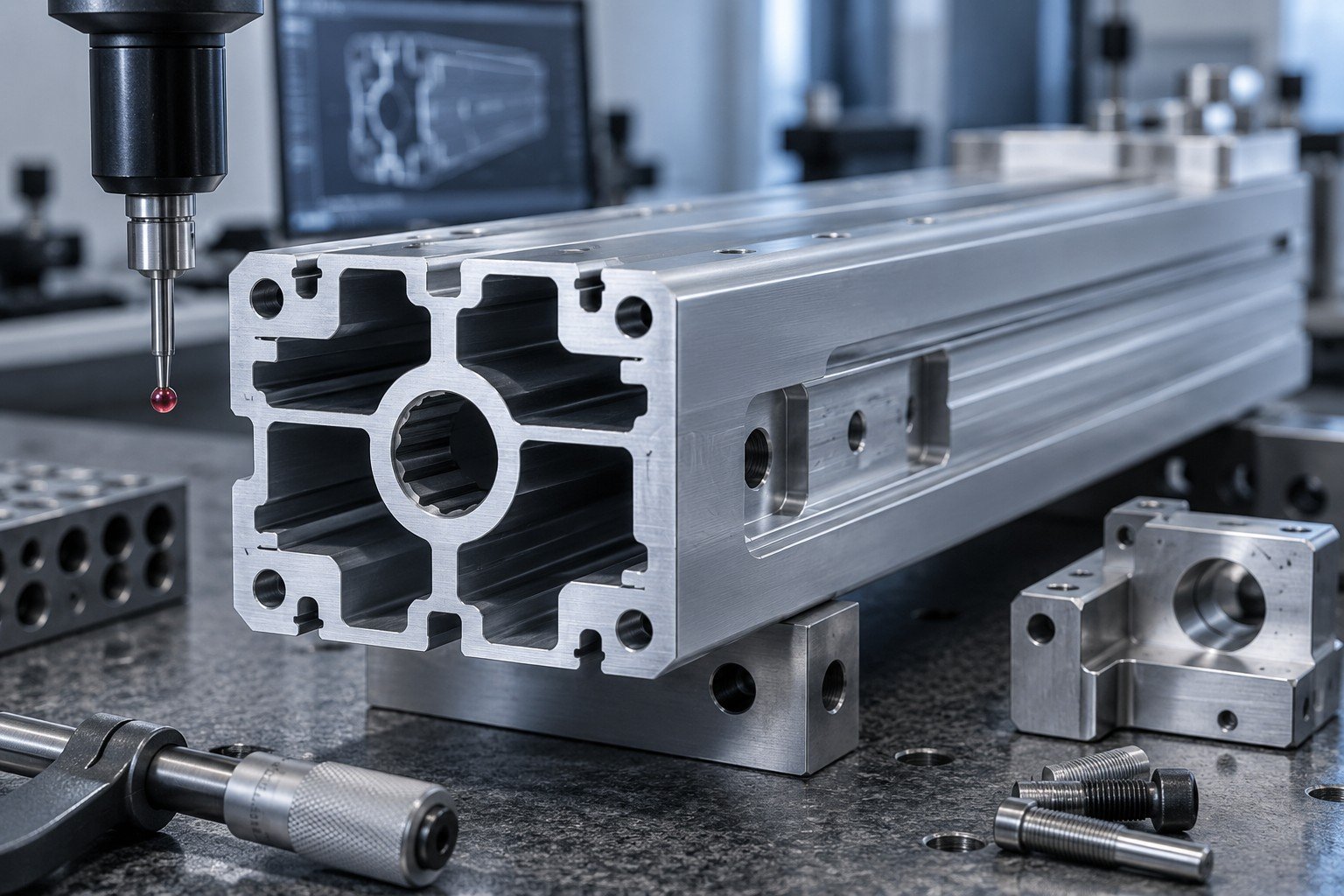 Aluminum Extrusion quality verification concept