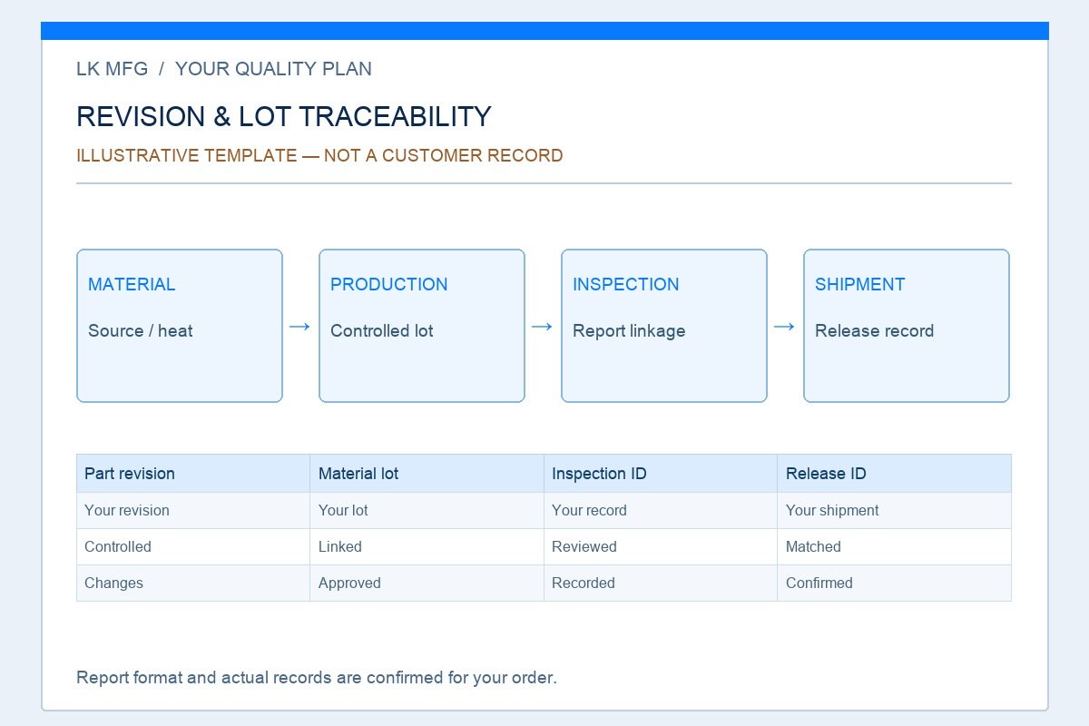 Illustrative lot traceability template; not a customer record