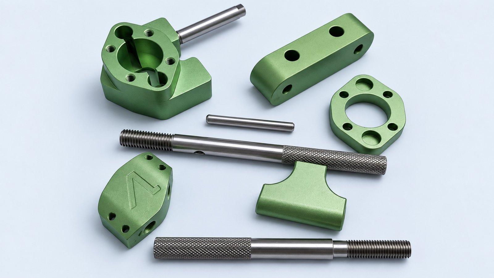 Studio-retouched company cnc machining component photograph