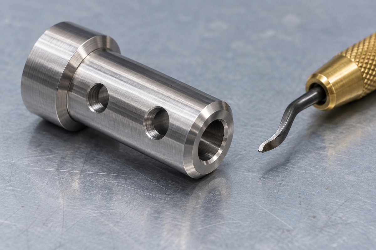 Burr Control Swiss machining design concept