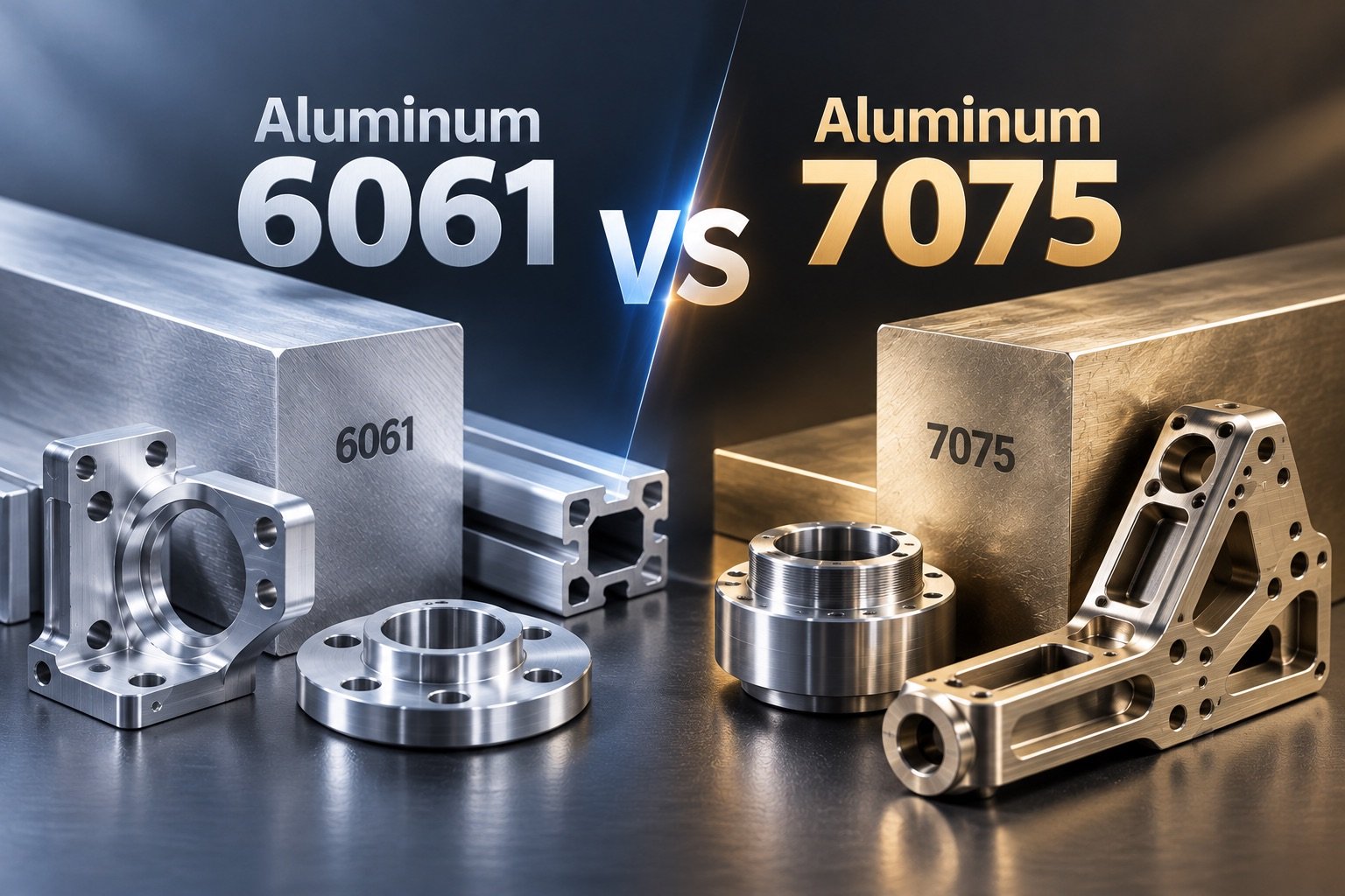6061 and 7075 aluminum CNC machined components