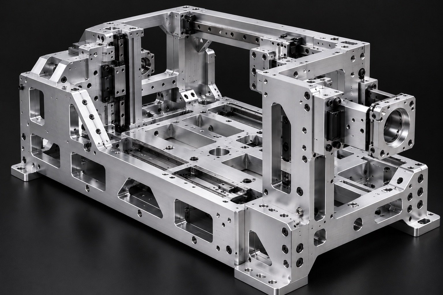 Custom precision machined automation equipment frame