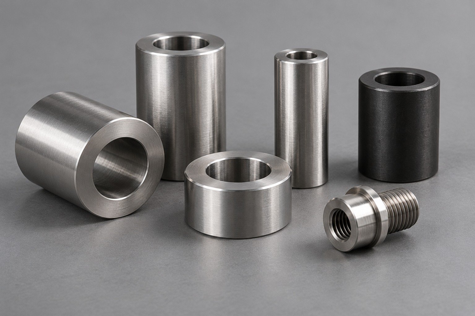 Steel precision spacers and a contrasting protected sleeve — illustrative component concept
