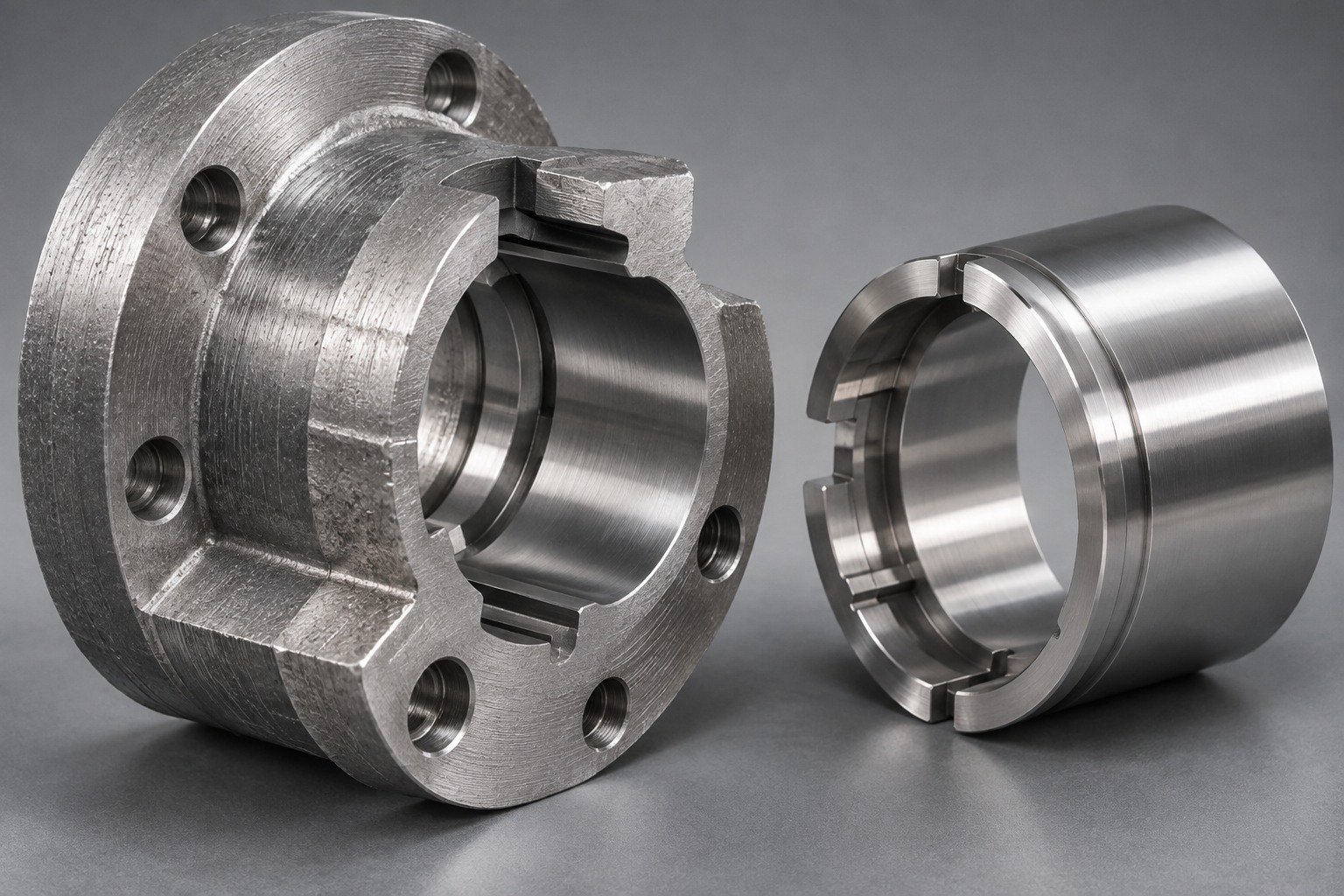 Plan stock removal around the thermal route — illustrative 174 stainless steel technical component concept