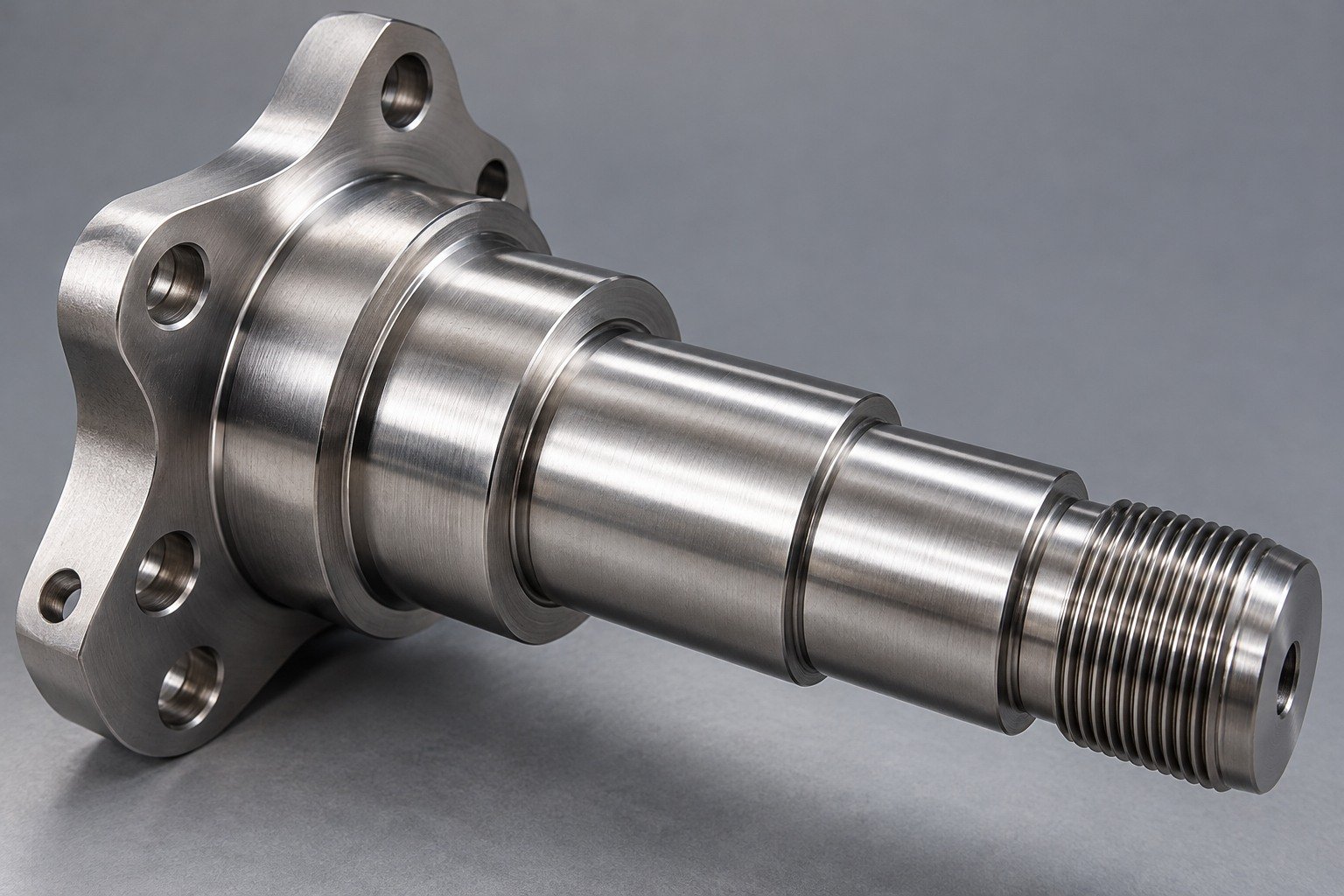 Relate the thread and bearing lands to one datum — illustrative 174 stainless steel technical component concept
