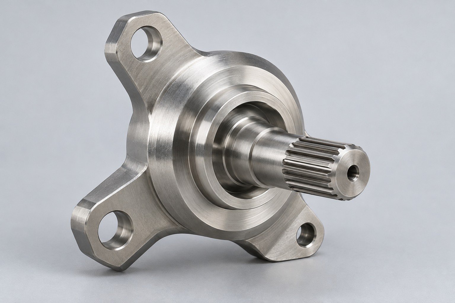 Illustrative303 stainless steel indexing hub and spline concept
