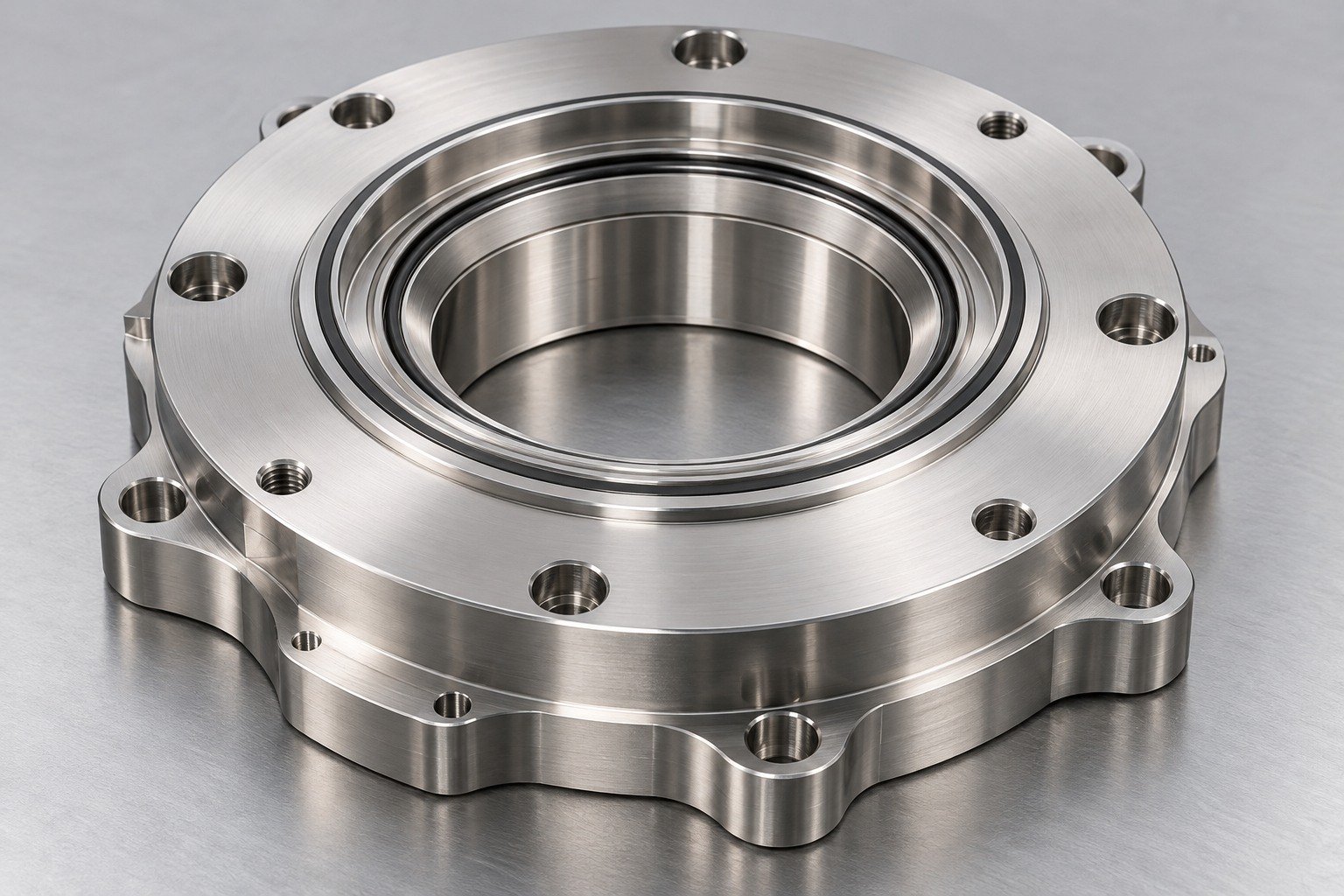 Keep sealing surfaces separate from cosmetic faces — illustrative 316 stainless steel technical component concept