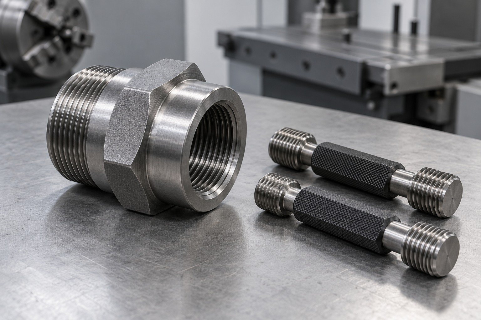 4130 steel turned fittings finish & records review — illustrative component concept