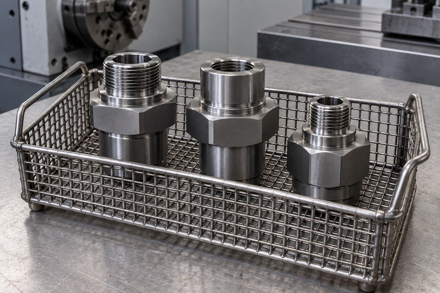4130 steel turned fittings condition review — illustrative component concept