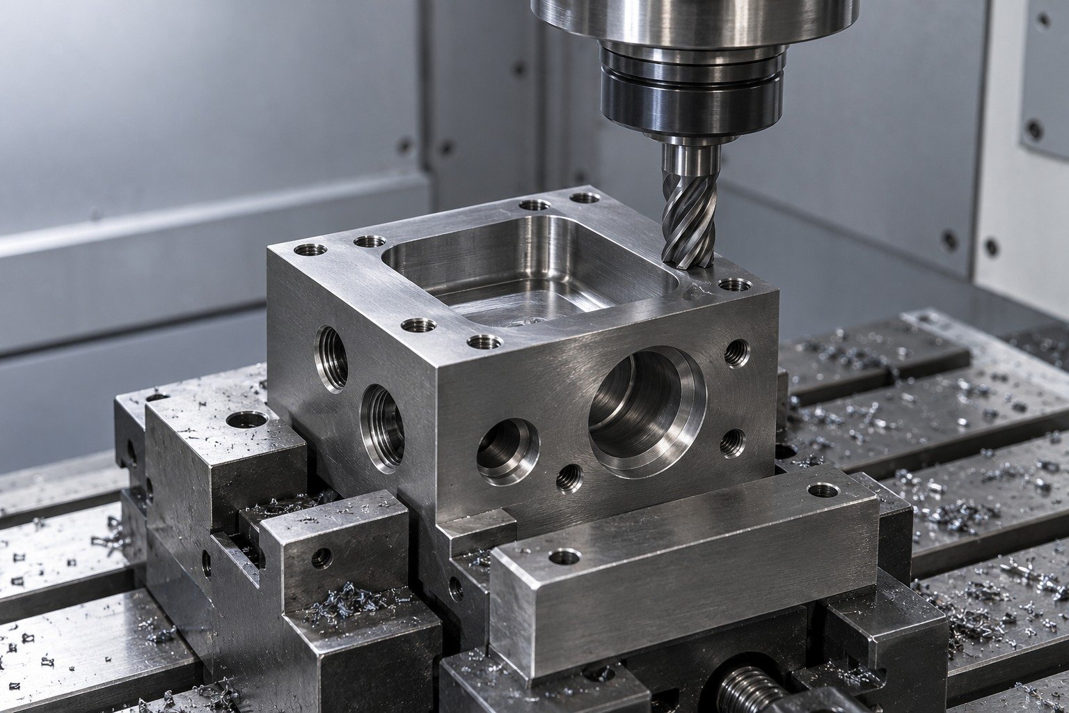 Milling & Drilling 4130 steel component concept — illustrative component concept
