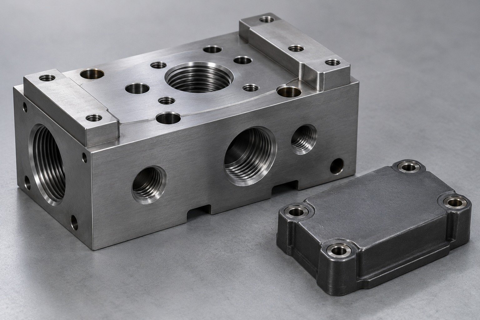 4130 steel mounting blocks condition review — illustrative component concept
