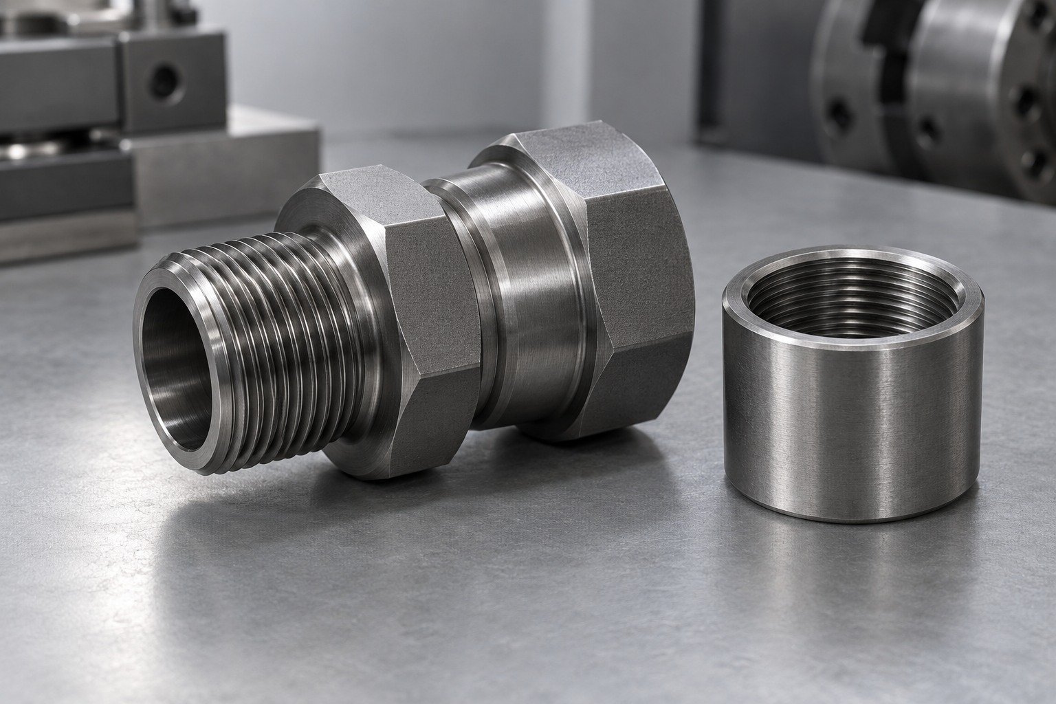 4130 steel turned fittings your part review — illustrative component concept