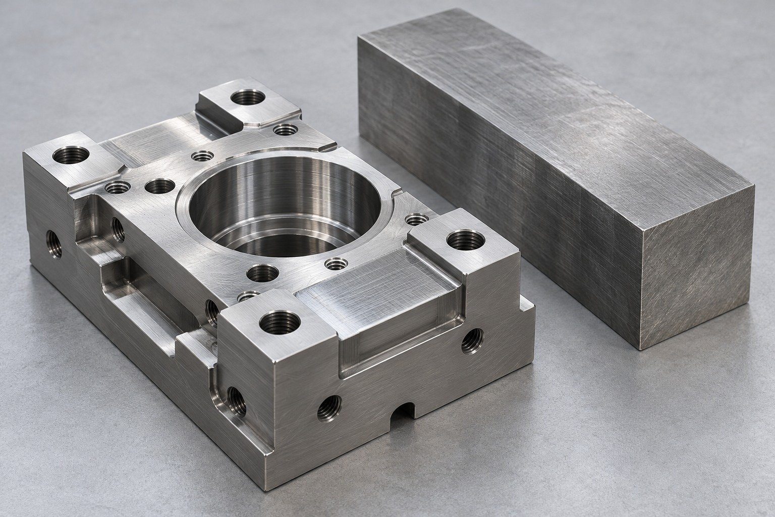 4140 steel mounting blocks condition review — illustrative component concept