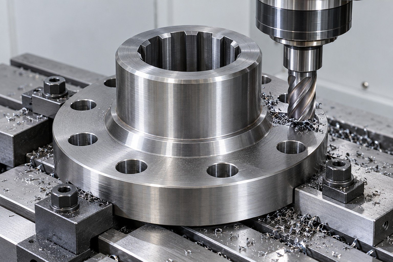 Milling & Drilling 4140 steel component concept — illustrative component concept