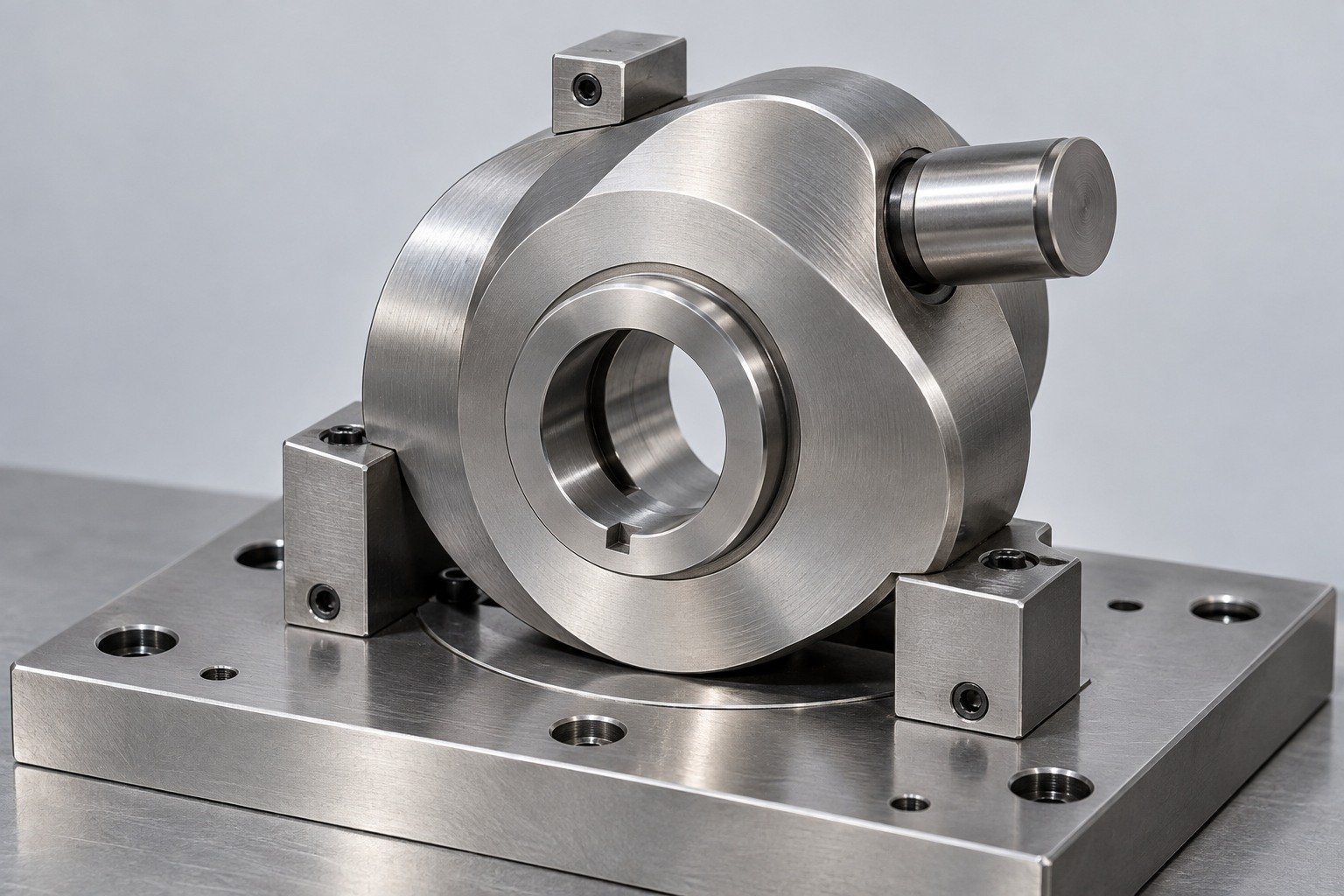 Locate the cam from its functional interfaces — illustrative 420 stainless steel technical component concept