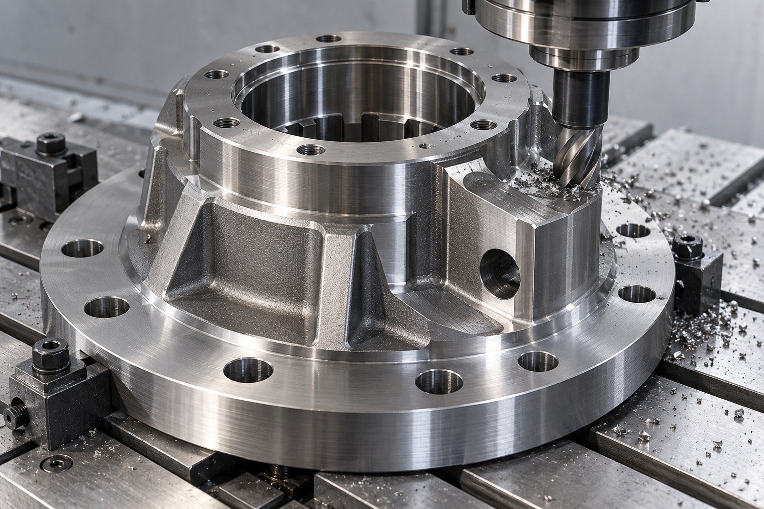 Milling & Drilling 4340 steel component concept — illustrative component concept