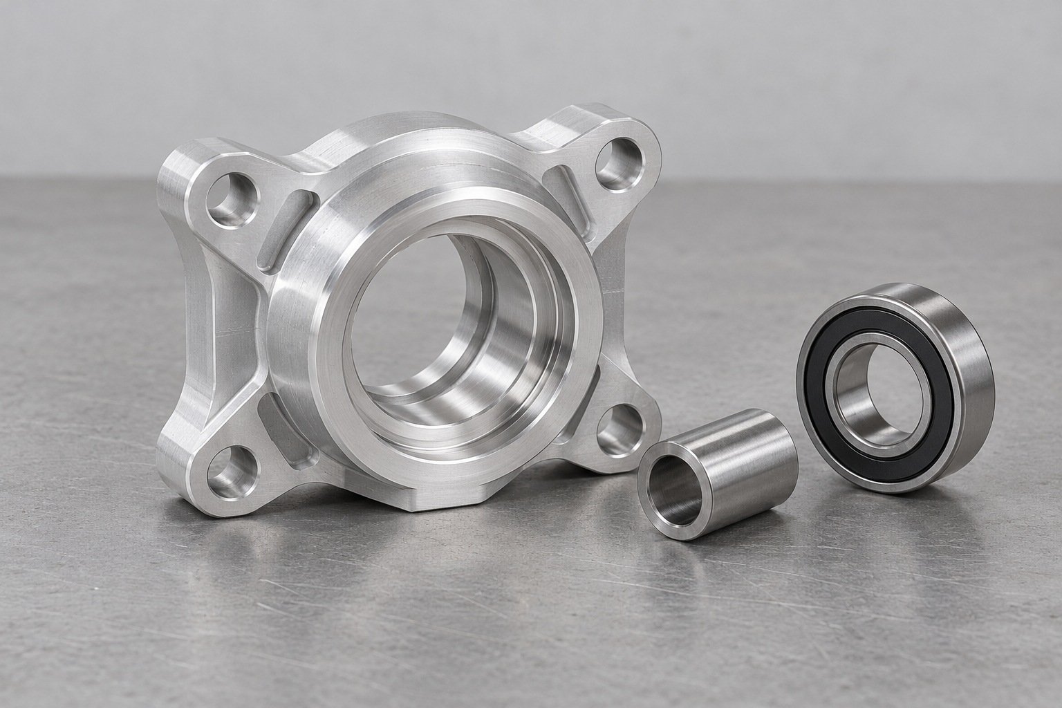 7075 carrier with separate bearing and spacer — illustrative concept