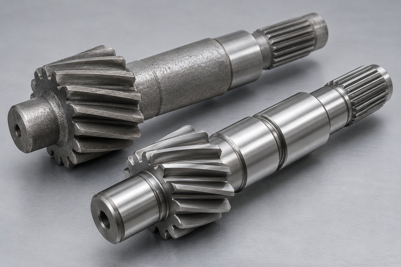 8620 steel pinion shafts condition review — illustrative component concept