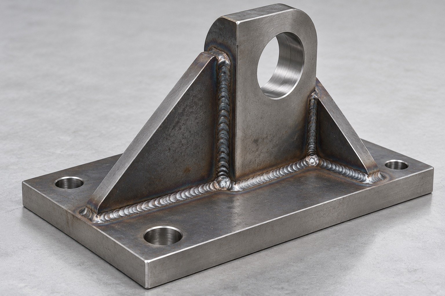 A36 steel gusseted brackets condition review — illustrative component concept