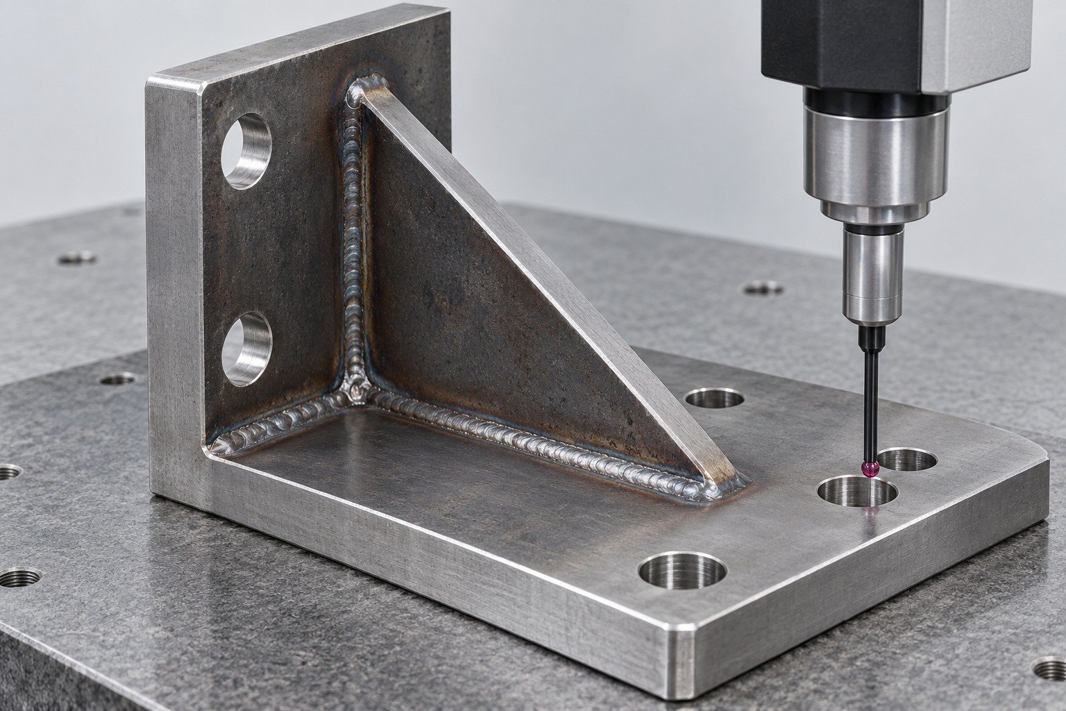 A36 steel final features inspection and receiving review — illustrative component concept