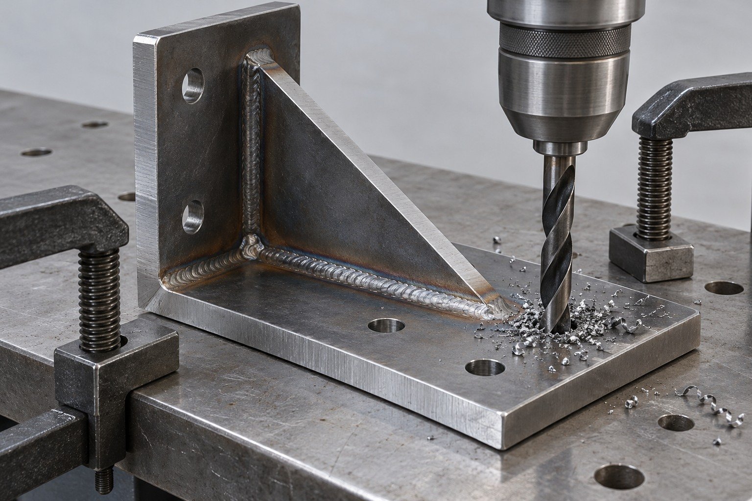 A36 steel gusseted brackets machining review — illustrative component concept