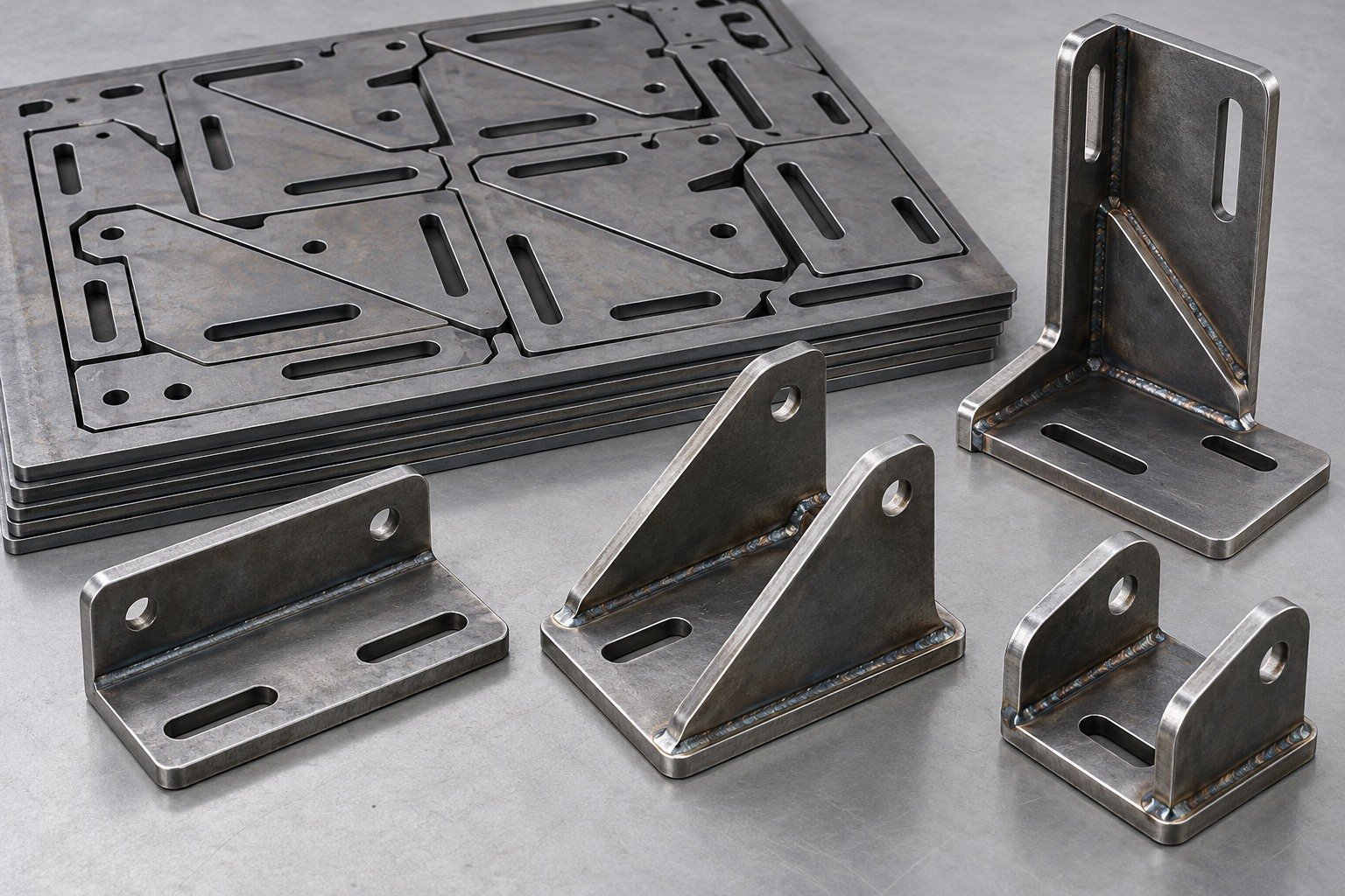 Plate Cutting & Forming A36 component concept — illustrative component concept