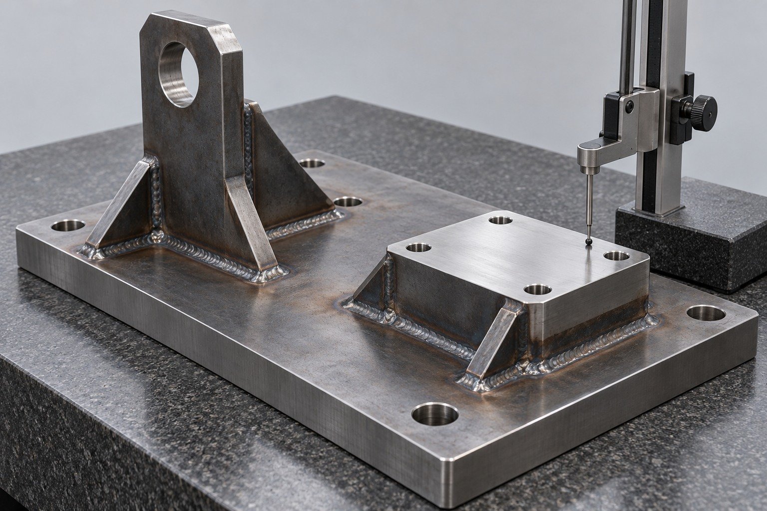 A36 steel base plates & lugs finish & records review — illustrative component concept