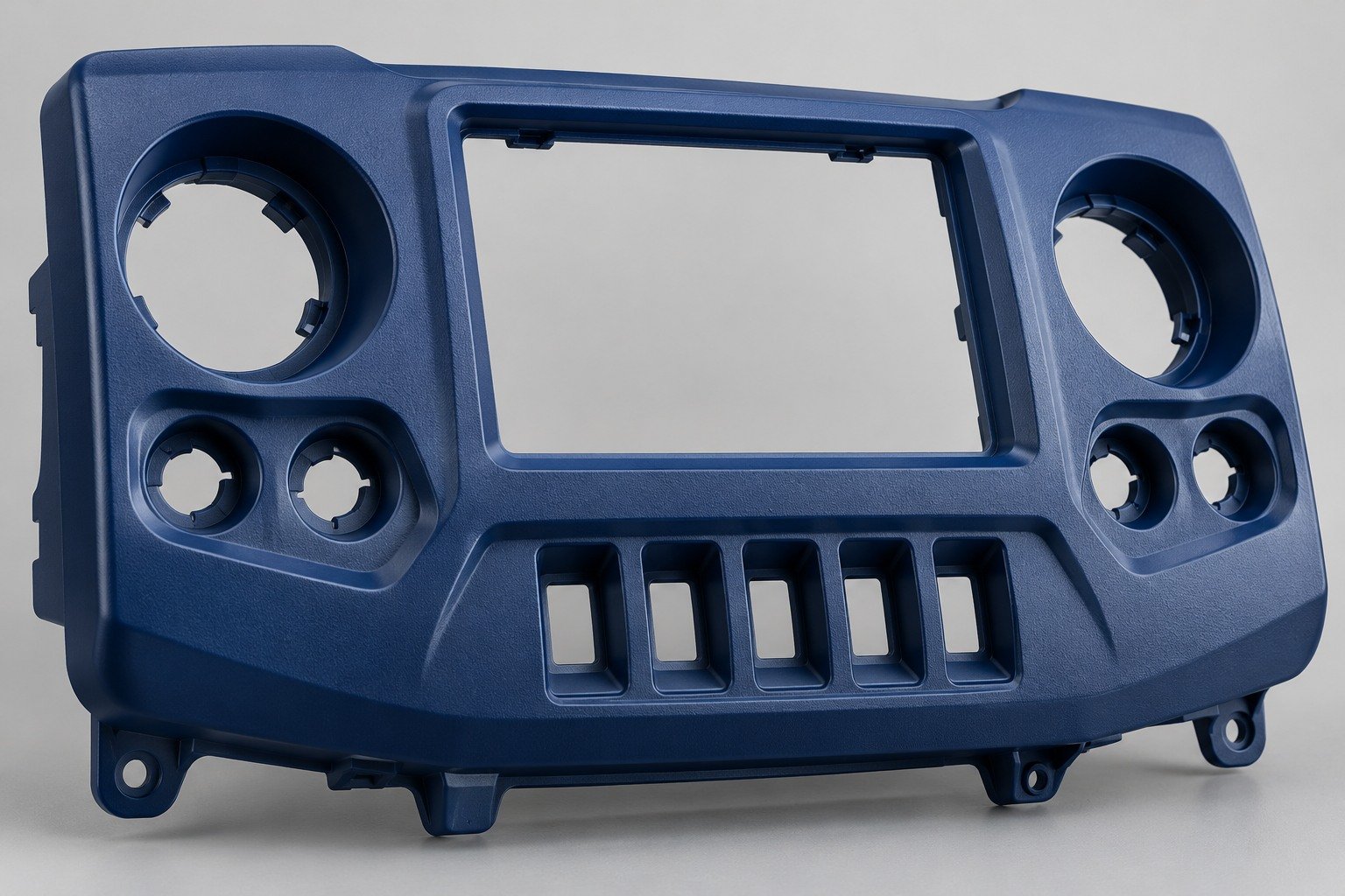 ABS blue textured control fascia — illustrative generated concept