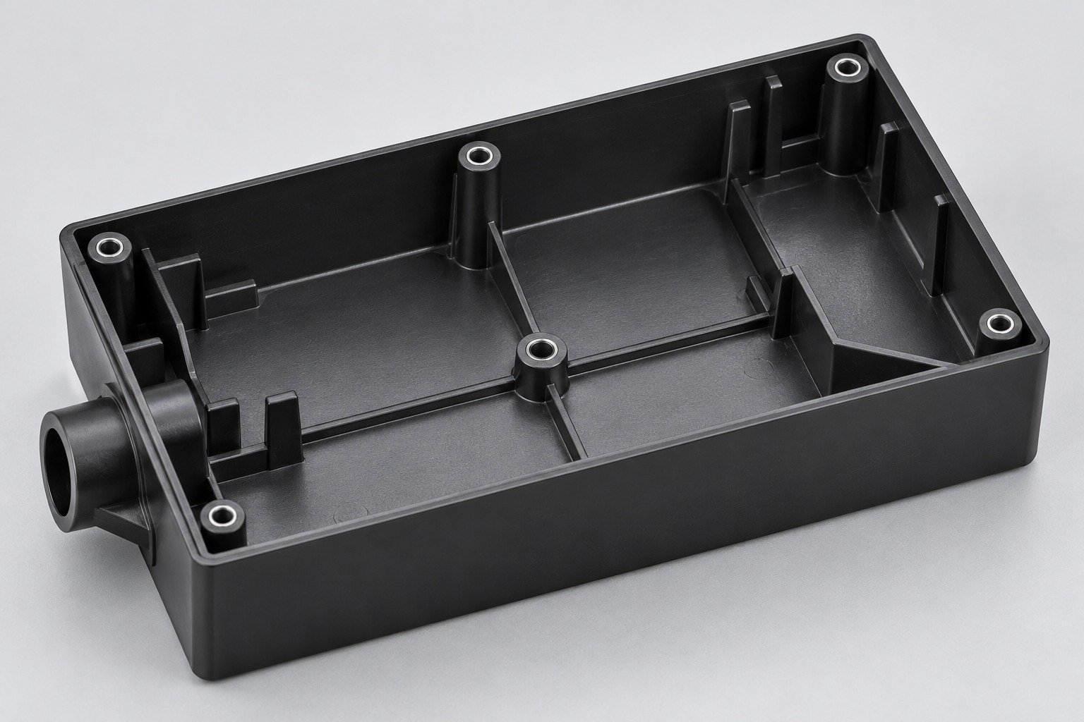 ABS offset port electronics enclosure — illustrative generated concept