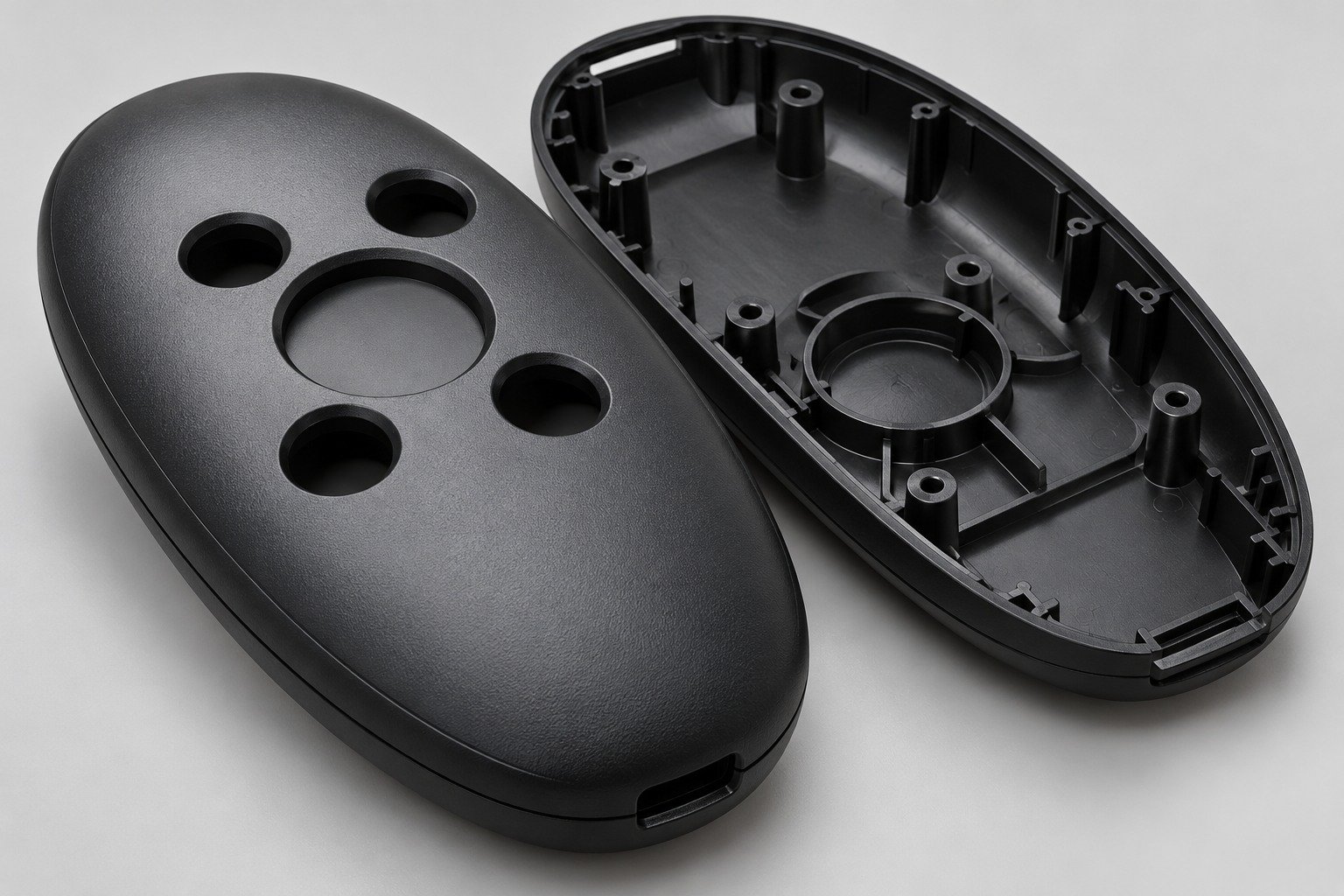 ABS oval remote housing — illustrative generated concept