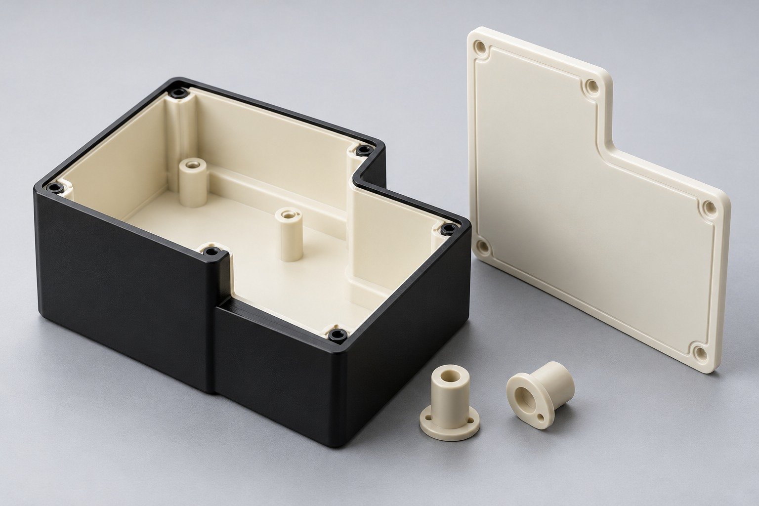 Illustrative ABS stepped enclosure assembly concept