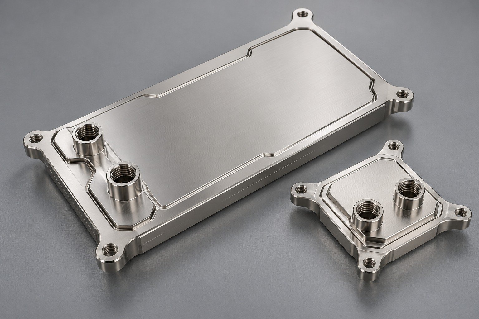 Illustrative ai compute cooling component arrangement; component concept, not documentary company or customer photography