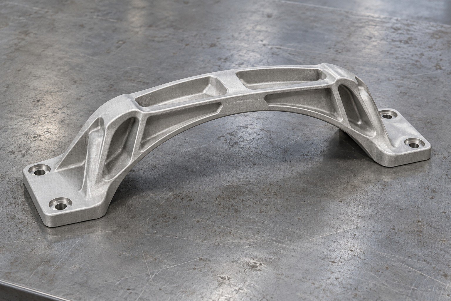 AM60B arched structural crossmember — illustrative generated concept