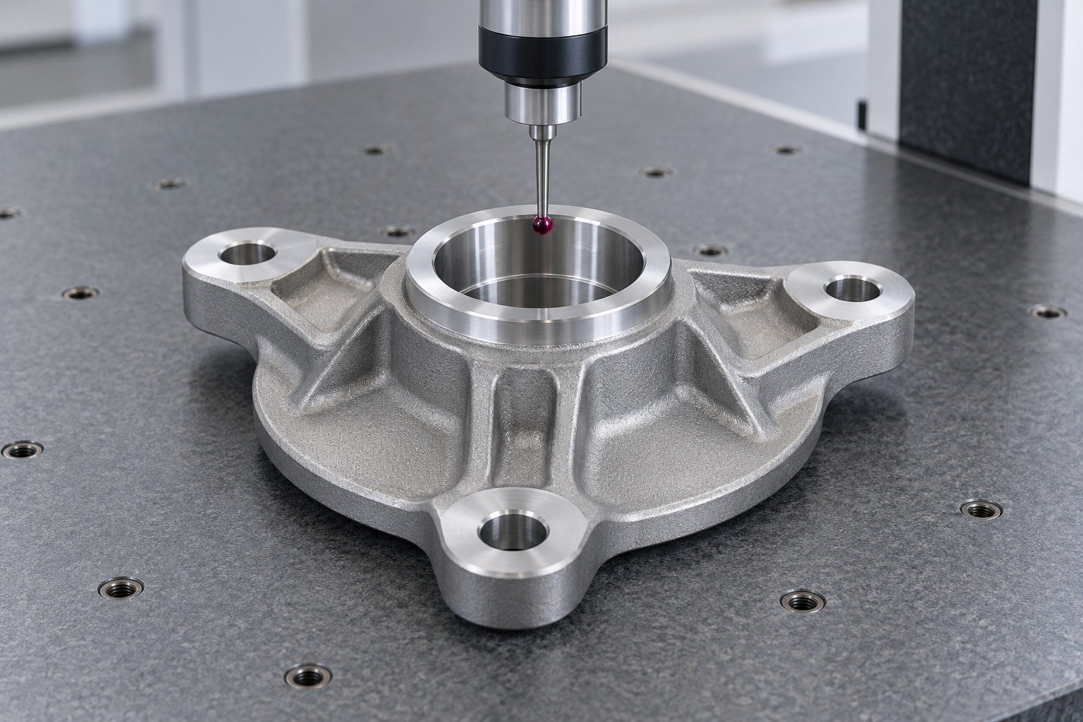 AM60B cmm three ear flange carrier — illustrative generated concept