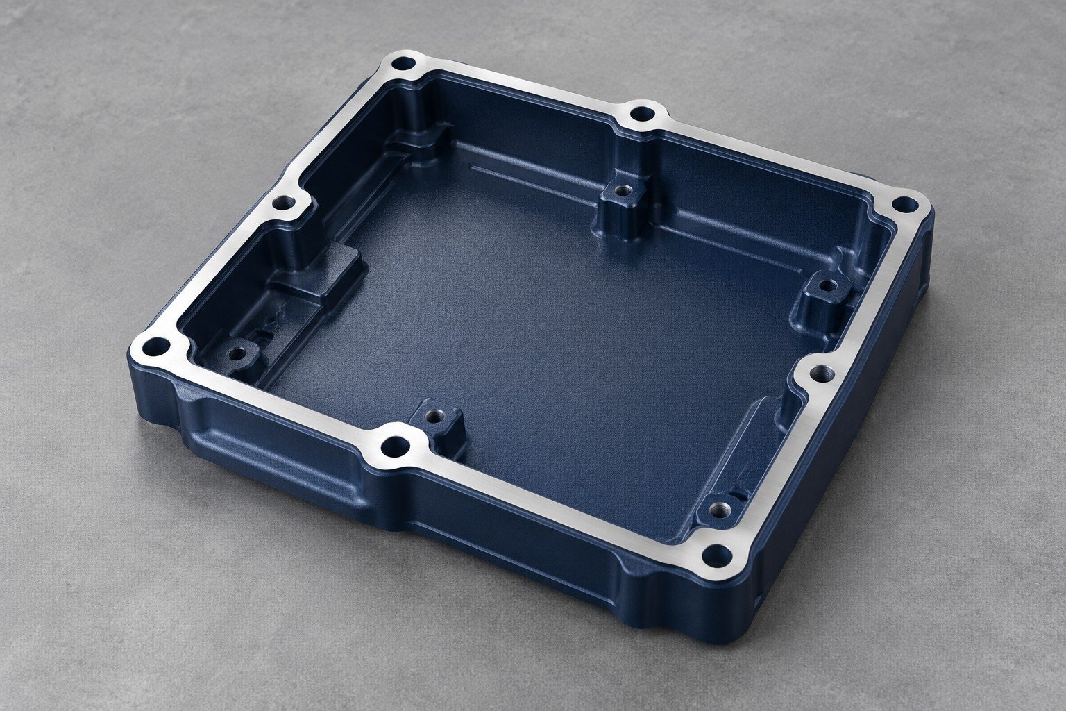 AZ31B navy coated gasket cover — illustrative generated concept