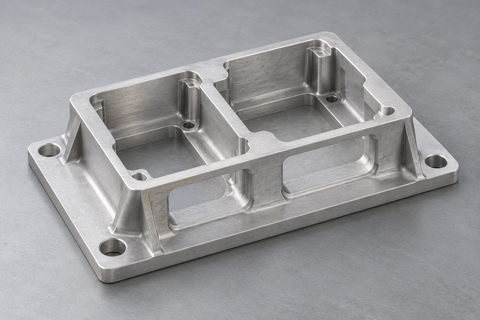 AZ31B pocketed mounting base — illustrative generated concept