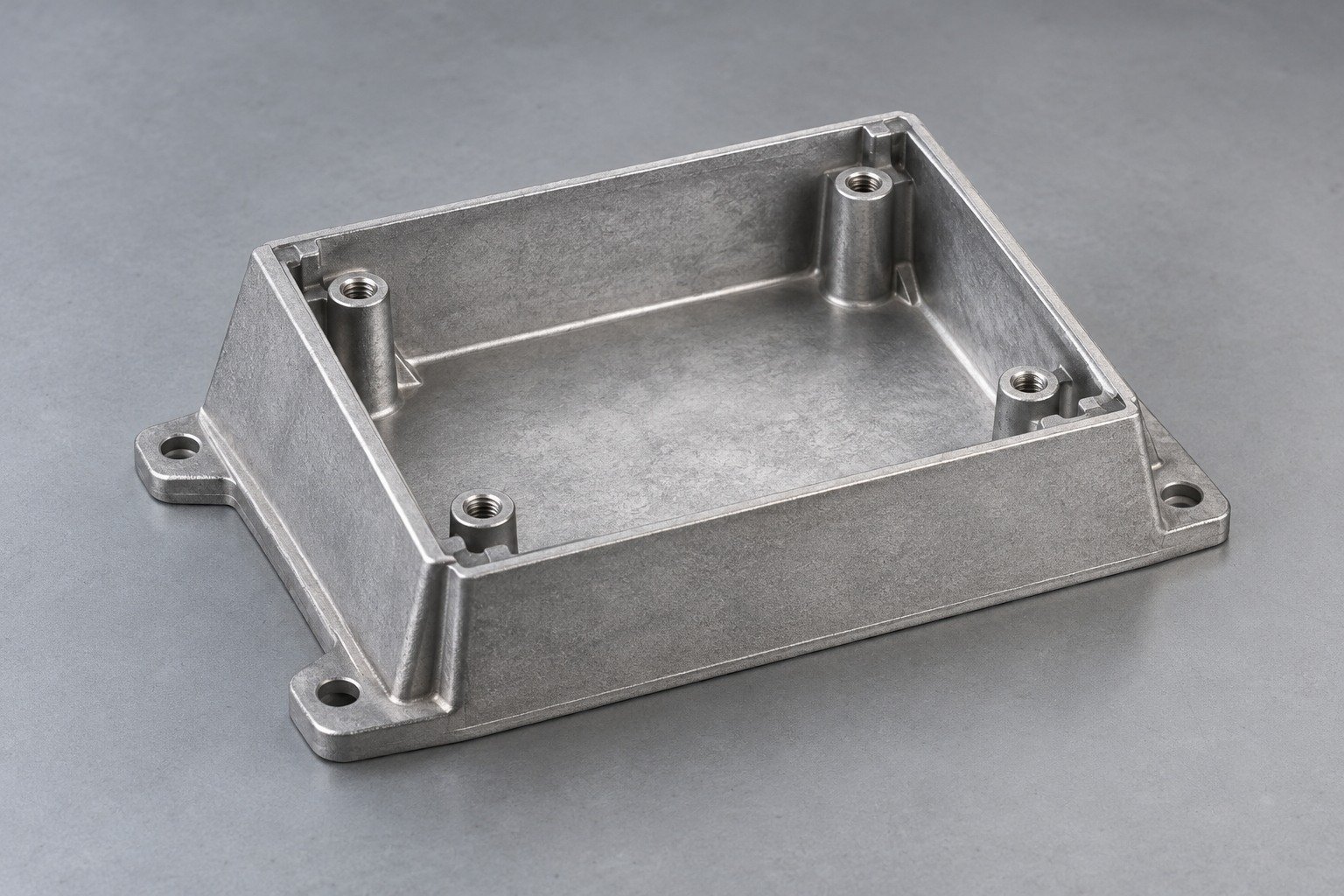 AZ91D sloped electronic enclosure — illustrative generated concept