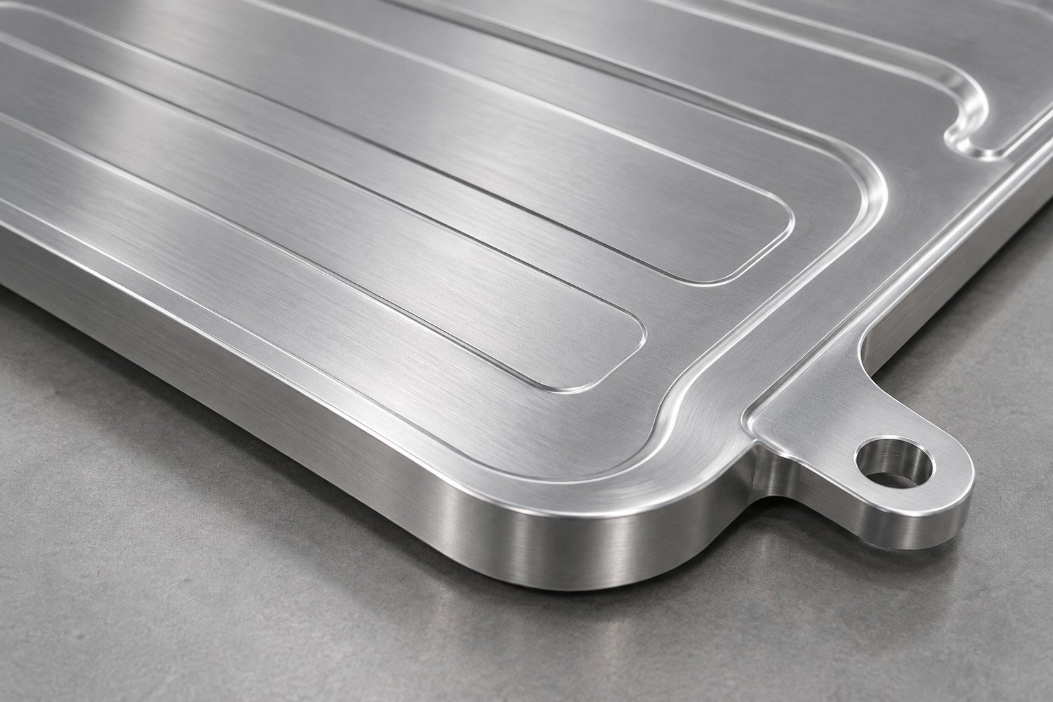 Illustrative solid module contact skin on a battery cold plate concept, not documentary company or customer photography