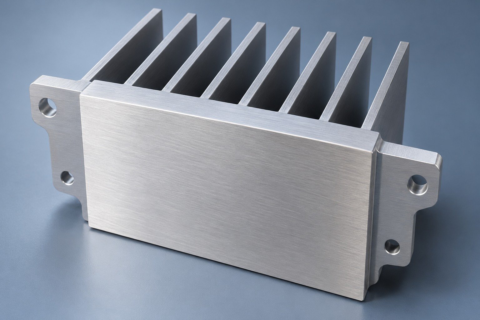 Illustrative contact faces on a bonded fin heat sink concept, not documentary company or customer photography